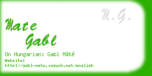 mate gabl business card